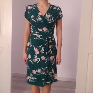 Green floral dress